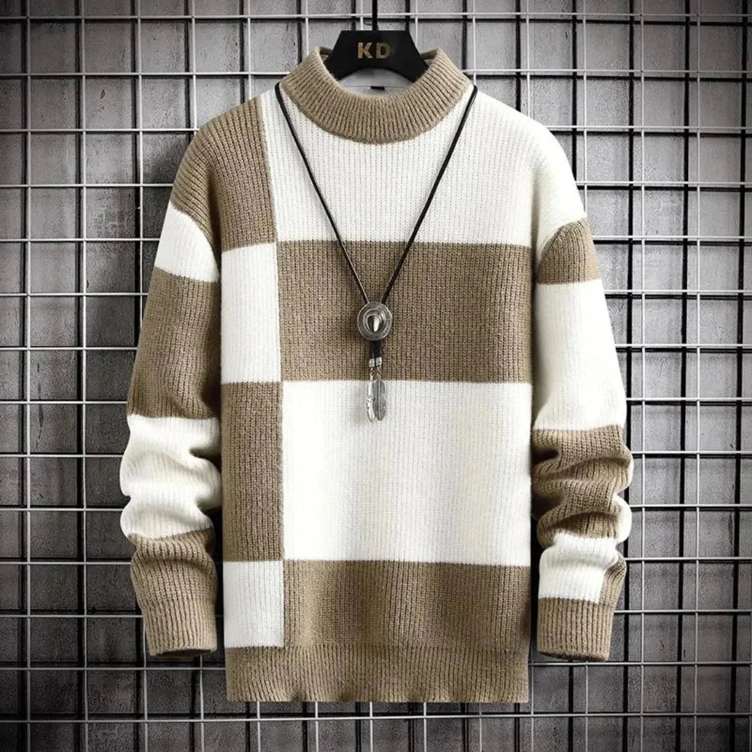 HerrenStrickpullovermitStehkragenundColorBlockDesign_1.webp