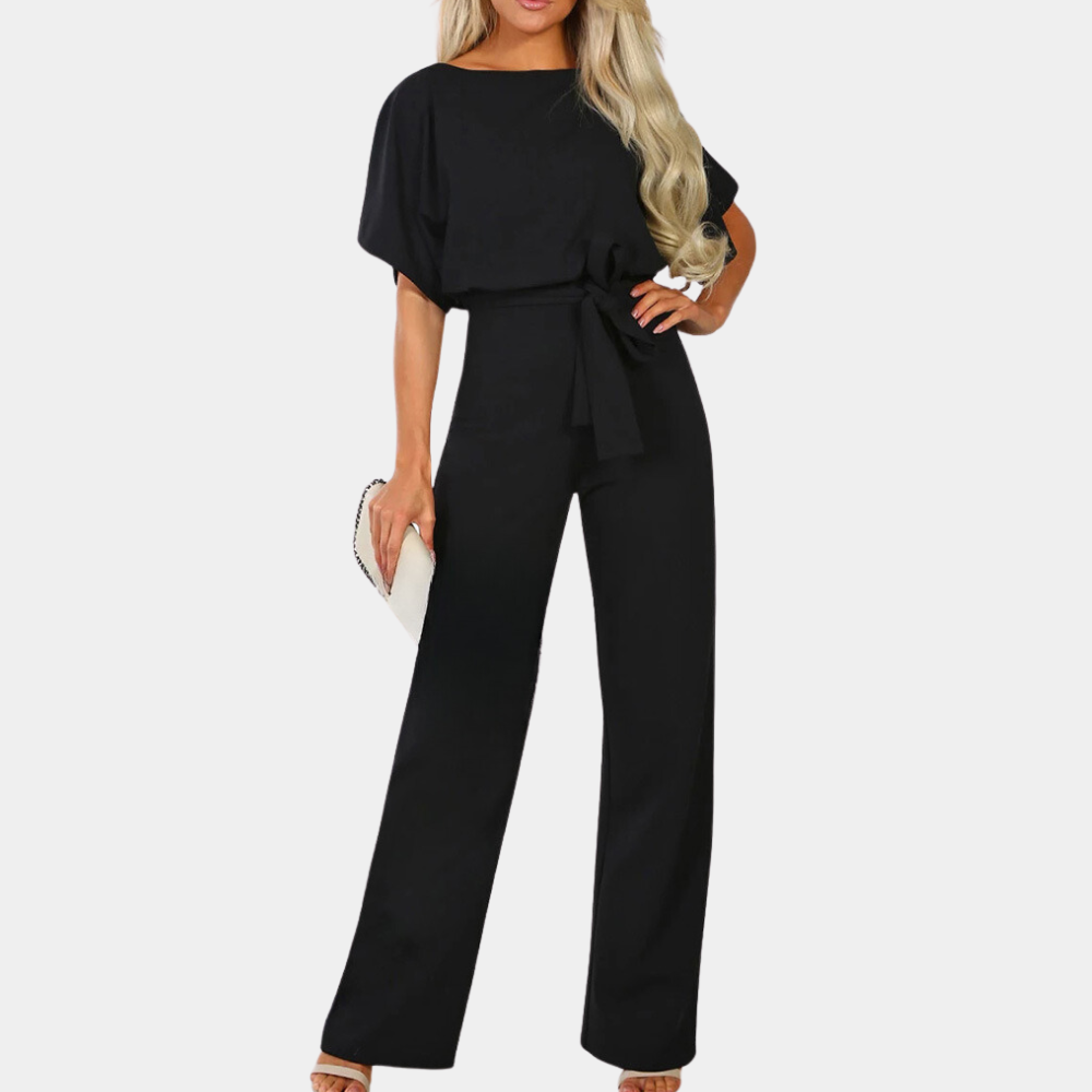 JumpsuitmitGurtelfurFrauenmitkurzenArmelnundgerademBein_1.png