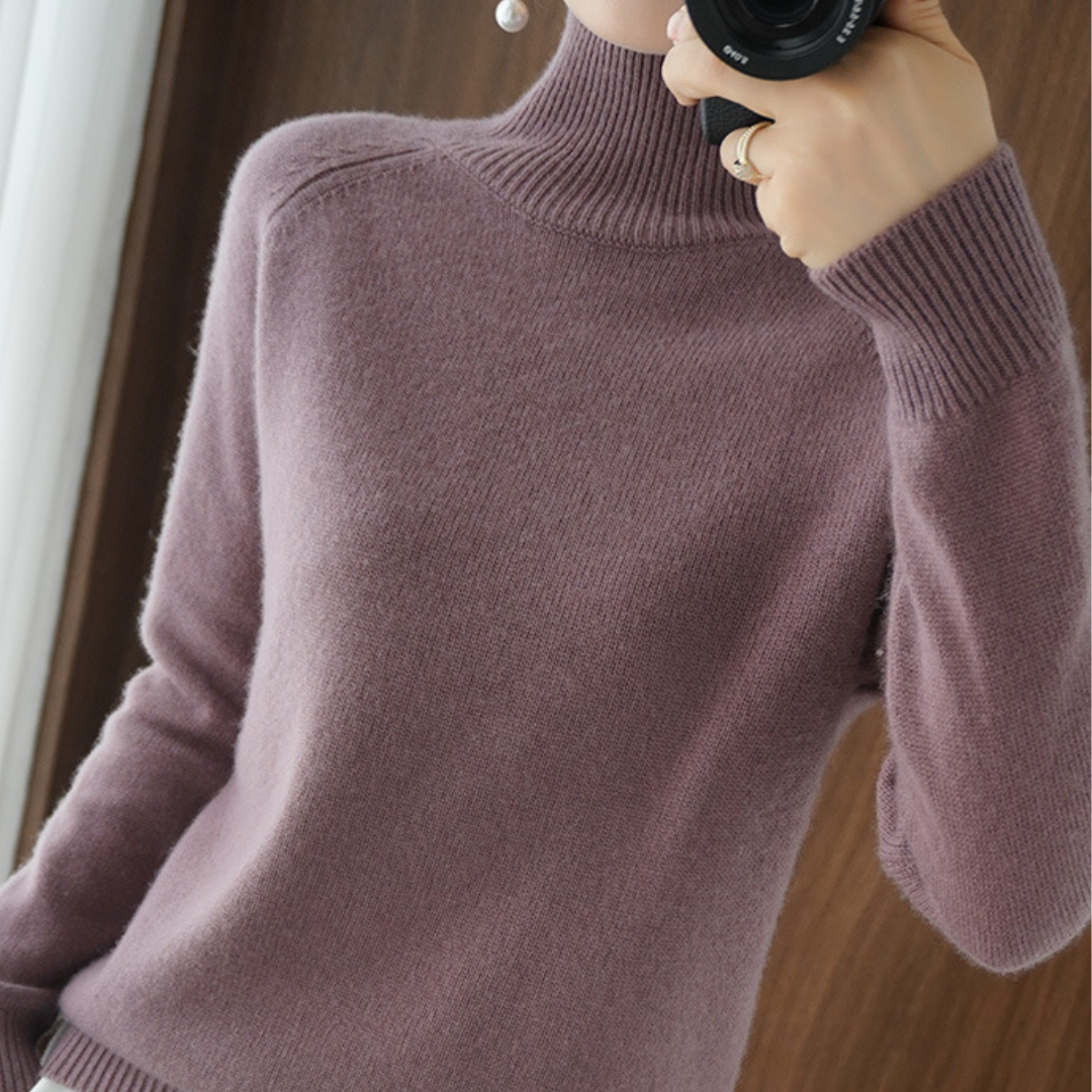 Kuscheliger Merino-Rollkragenpullover für Frauen