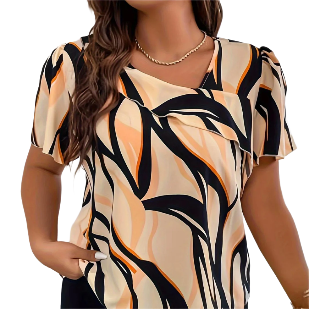 Trendige lässige bedruckte Bluse für Frauen
