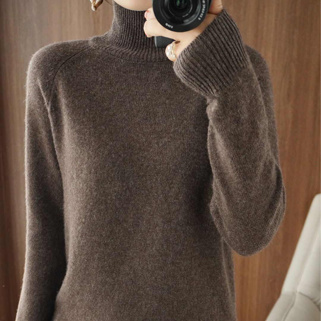 Kuscheliger Merino-Rollkragenpullover für Frauen