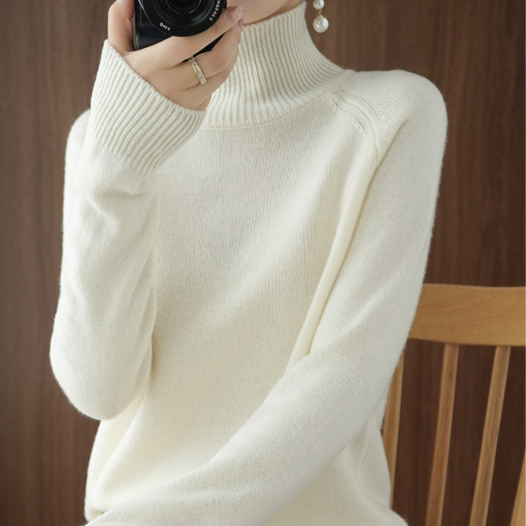 Kuscheliger Merino-Rollkragenpullover für Frauen