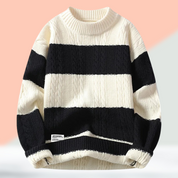 Gemütlicher Strickpullover mit Rundhalsausschnitt für Männer