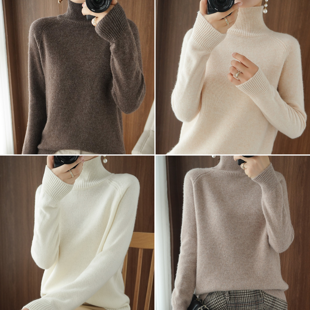 Kuscheliger Merino-Rollkragenpullover für Frauen
