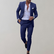 2-teiliges Anzug-Set für Herren mit Blazer und schmaler Hose