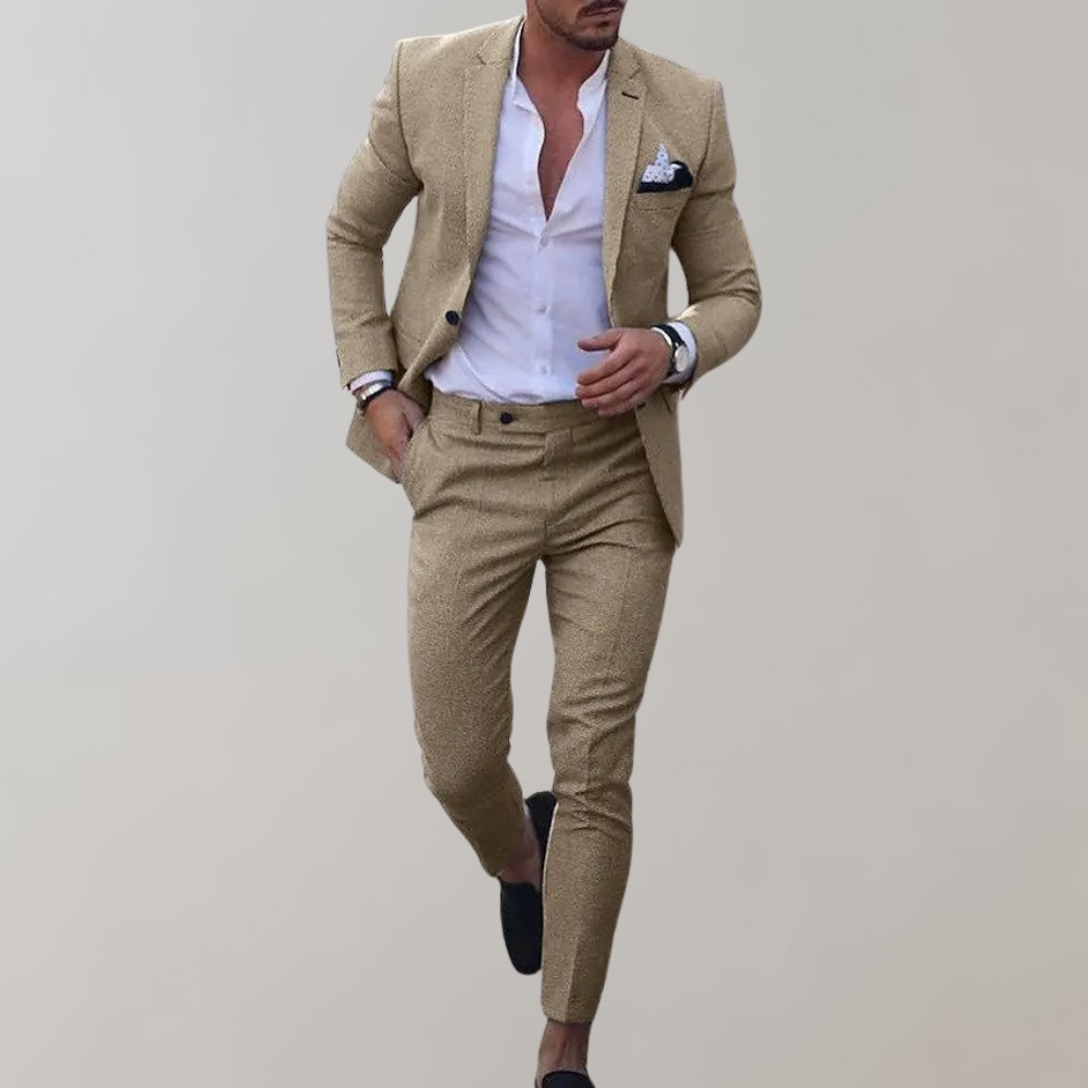 2-teiliges Anzug-Set für Herren mit Blazer und schmaler Hose