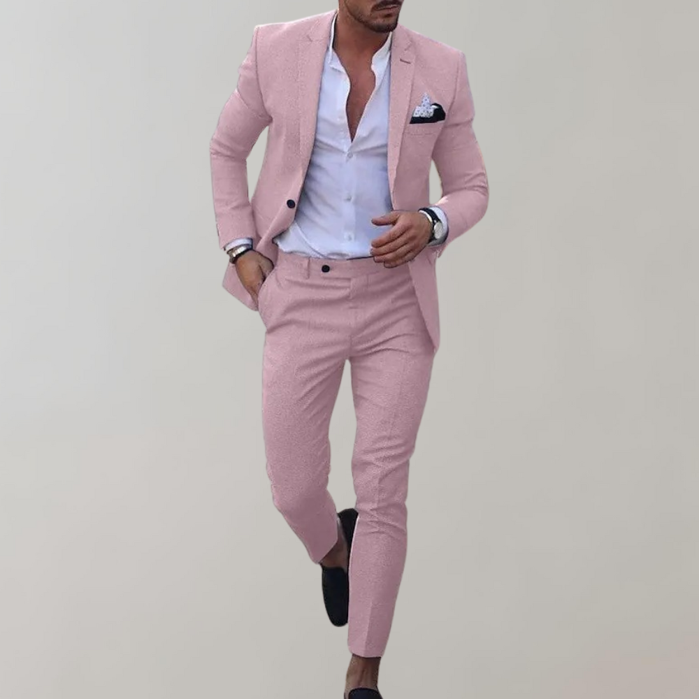 2-teiliges Anzug-Set für Herren mit Blazer und schmaler Hose