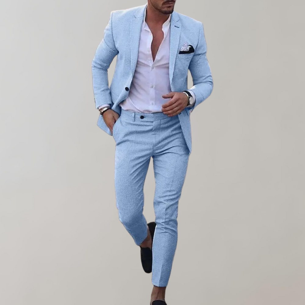 2-teiliges Anzug-Set für Herren mit Blazer und schmaler Hose