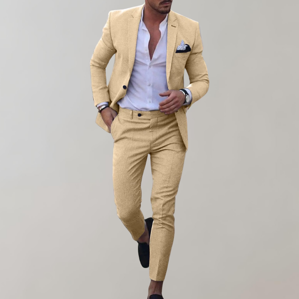 2-teiliges Anzug-Set für Herren mit Blazer und schmaler Hose