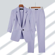 Damen Blazer und Hosen Business Anzug Set mit schlanker Passform