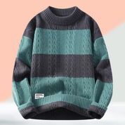Gemütlicher Strickpullover mit Rundhalsausschnitt für Männer
