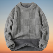 Warmer Fleece-Strickpullover für Männer