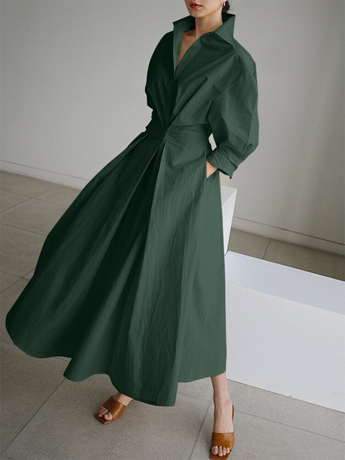 Stylisches Maxikleid mit Cinch-Taille für Frauen