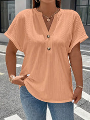 Stylisches Button-Up Shirt mit V-Ausschnitt für Frauen
