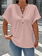 Stylisches Button-Up Shirt mit V-Ausschnitt für Frauen