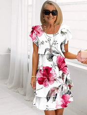 Schickes Kaskaden-Blumenkleid für Frauen