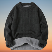 Warmer Fleece-Strickpullover für Männer