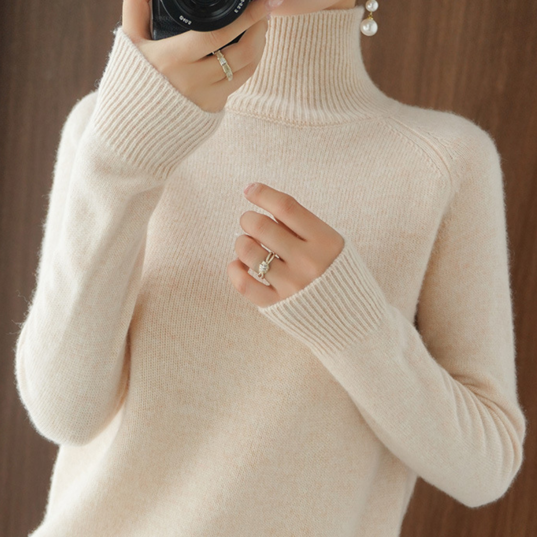 Kuscheliger Merino-Rollkragenpullover für Frauen