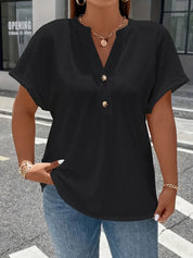Stylisches Button-Up Shirt mit V-Ausschnitt für Frauen