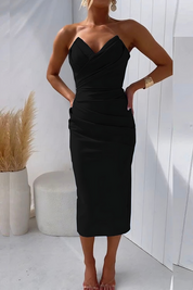 Elegantes plissiertes formelles Kleid für Frauen