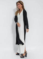 Ärmelloses Maxikleid mit V-Ausschnitt und Seitenschlitzen für Frauen