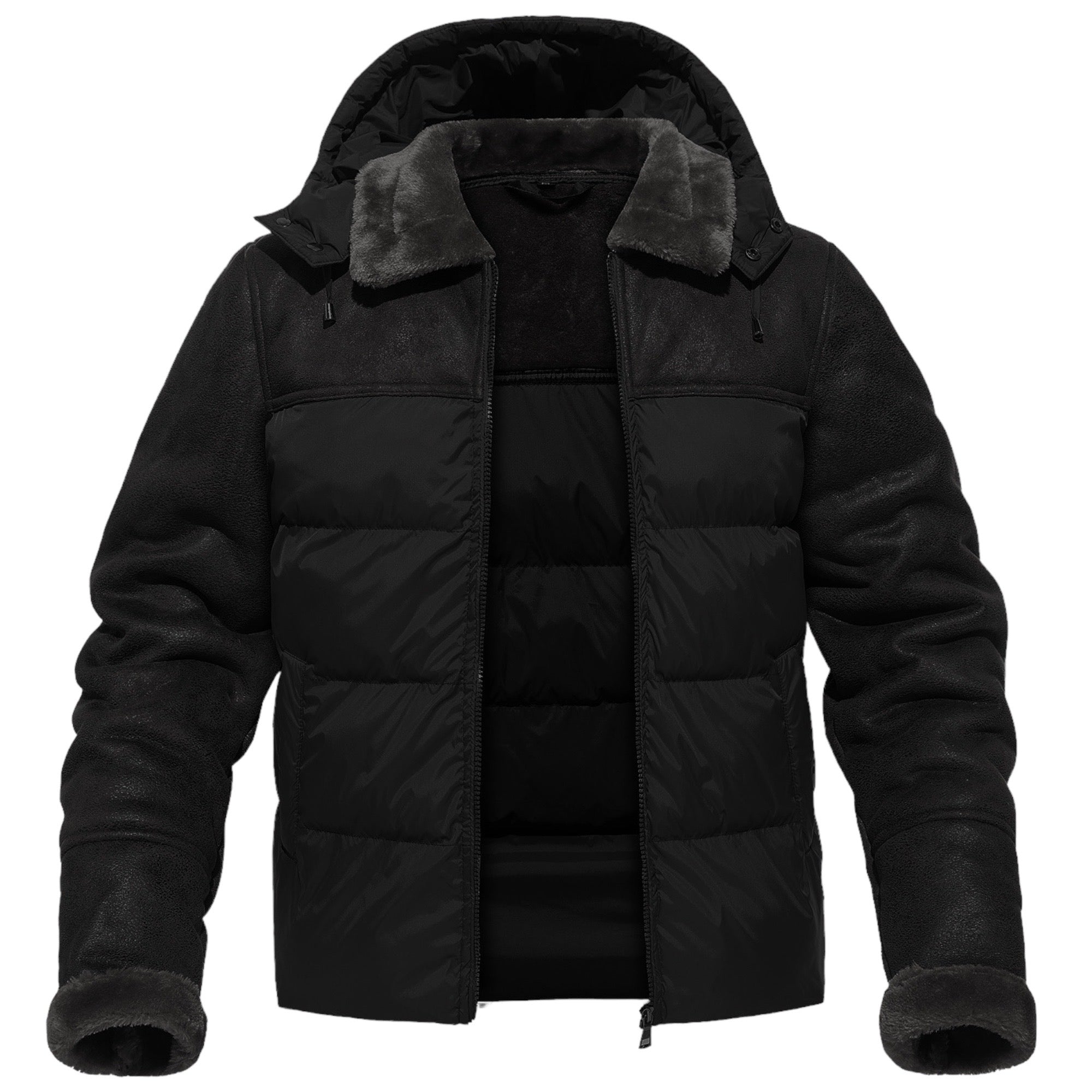 Warme Sherpa Pufferjacke für Männer
