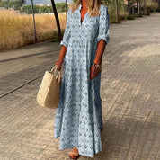 Schickes Boho-Kleid mit V-Ausschnitt für Frauen