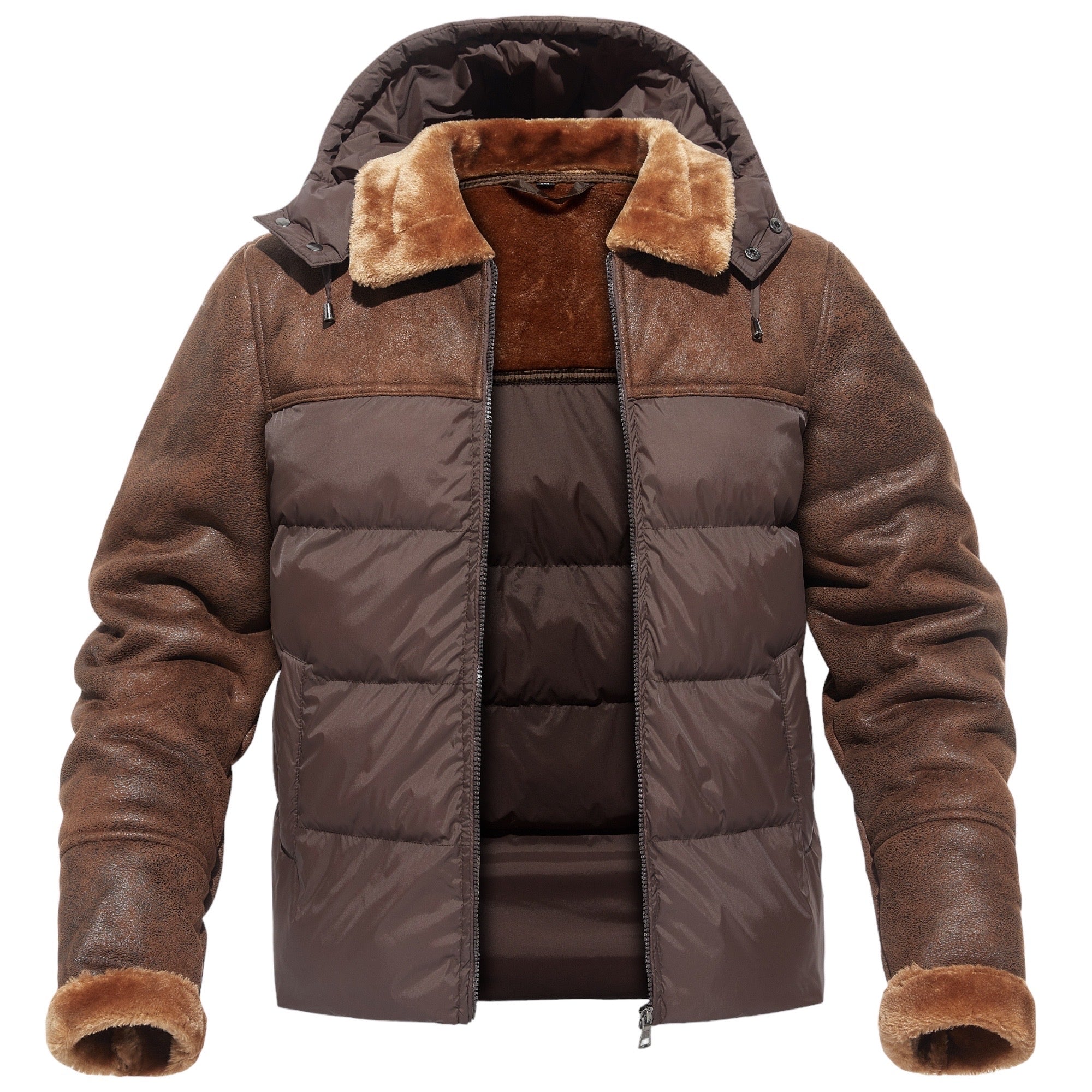 Warme Sherpa Pufferjacke für Männer