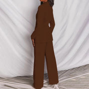 Damen-Blazer-Set mit weit geschnittener Hose