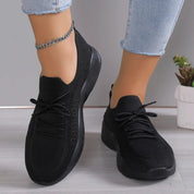 Damen-Slip-On-Strick-Walkingschuhe mit strukturierter Sohle