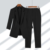 Damen Blazer und Hosen Business Anzug Set mit schlanker Passform