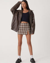 Damen Jacke mit breitem Kragen und Reißverschluss