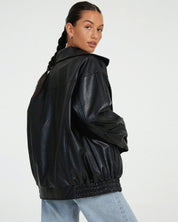 Damen Jacke mit breitem Kragen und Reißverschluss