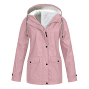 Damen Kapuzenjacke mit Druckknopfverschluss und Fronttaschen