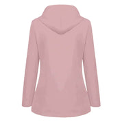 Damen Kapuzenjacke mit Druckknopfverschluss und Fronttaschen