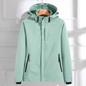 Damen Kapuzenjacke mit Reißverschluss und Vordertaschen