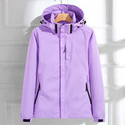 Damen Kapuzenjacke mit Reißverschluss und Vordertaschen