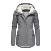 Damen Kapuzenjacke mit Reißverschluss und vorderen Klappentaschen