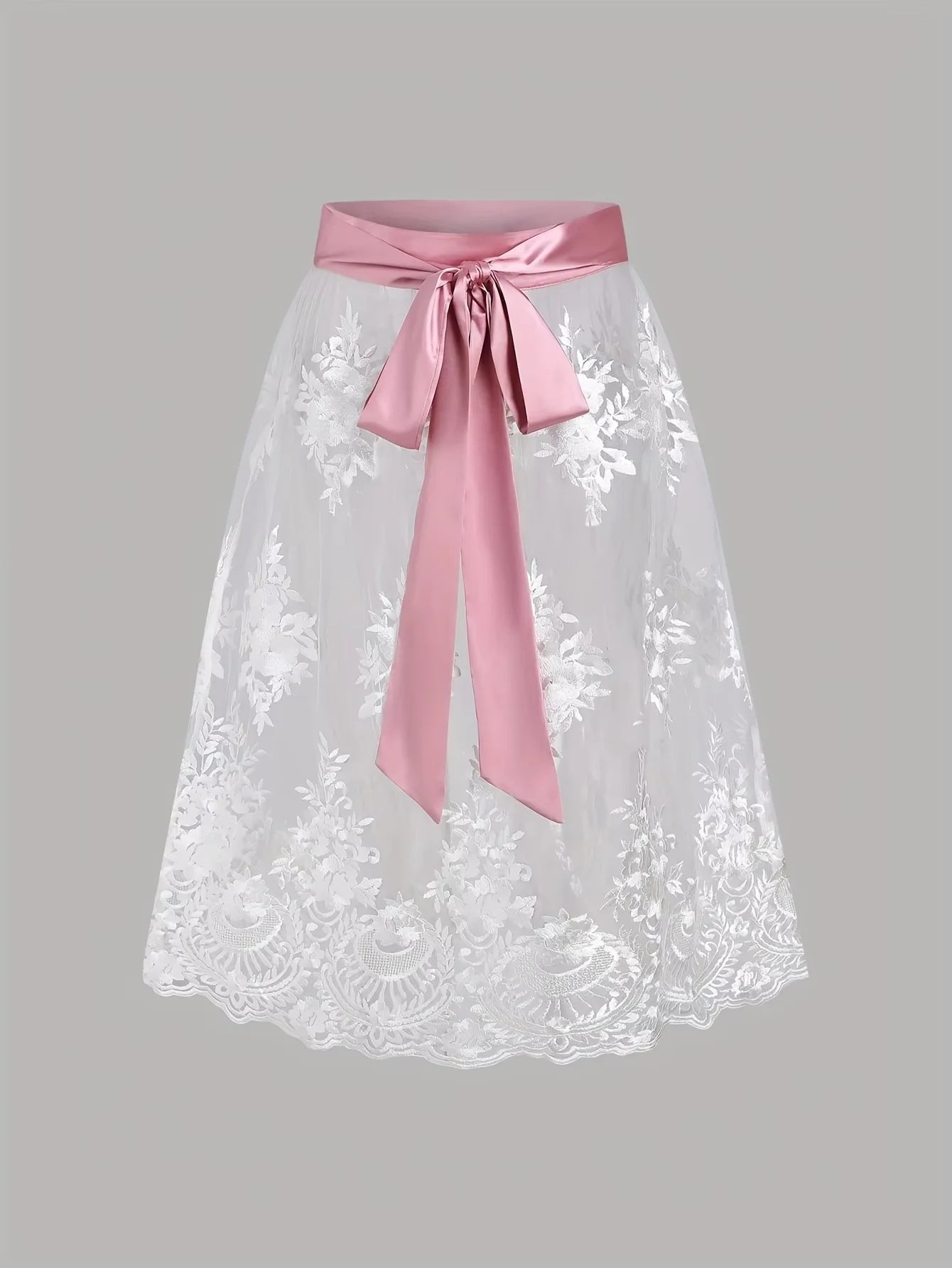 Damen Midi Dirndl Kleid mit Schnürmieder und bestickter Schürze