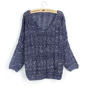 Damen Strickpullover mit V-Ausschnitt und Ajourmuster