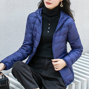Damen Pufferjacke mit Kapuze und Reißverschluss