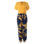 Damenbluse mit V-Ausschnitt und taillierte Hose für jede Jahreszeit