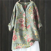 Damen floral Tunika Bluse mit langen Ärmeln für den Sommer