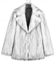 Women's coat with lapel collar and front closure