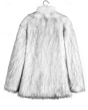 Women's coat with lapel collar and front closure