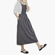 Dirndl-Kleid für Damen mit quadratischem Ausschnitt und Taillenband