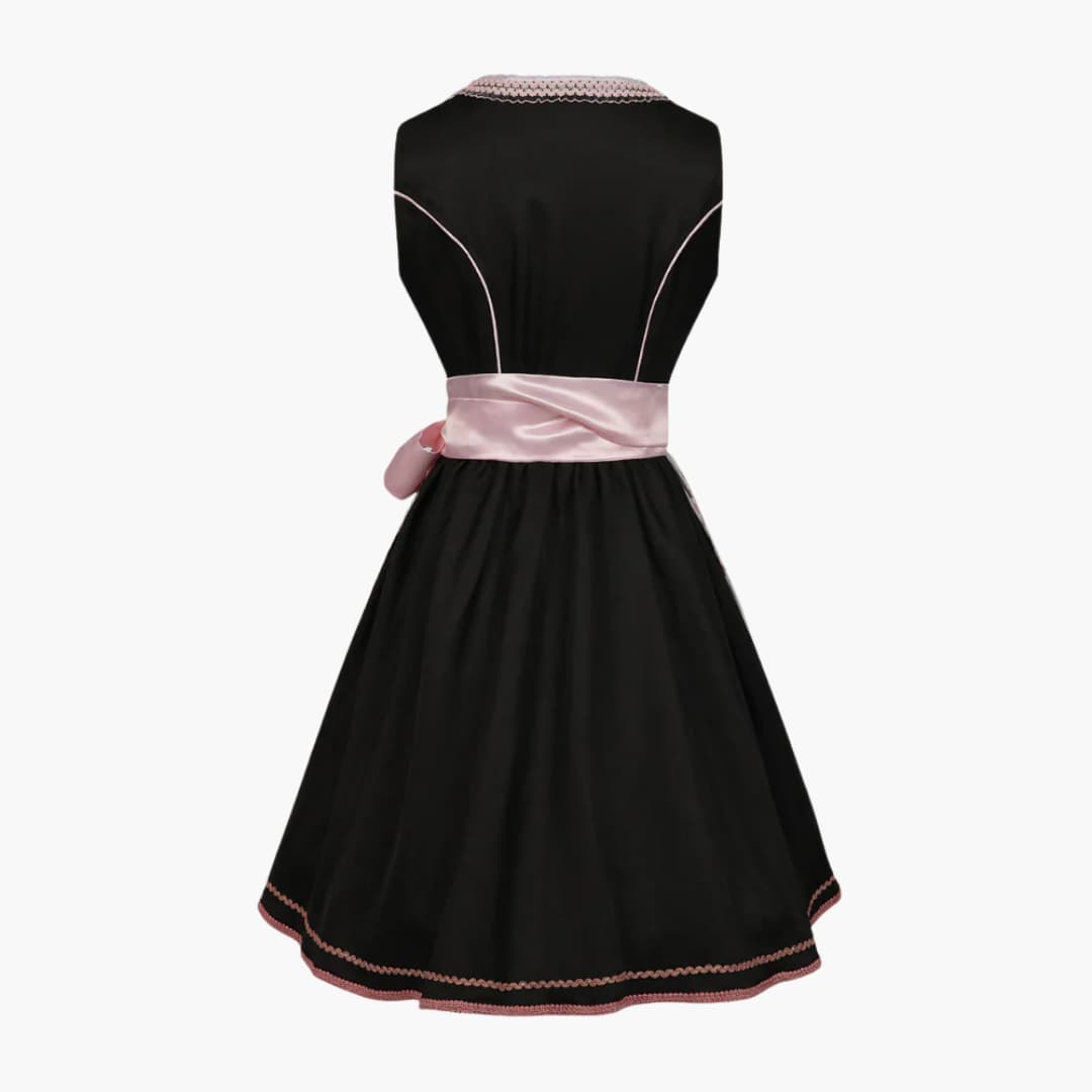 Dirndl Kleid für Damen mit quadratischem Ausschnitt und Schnürmieder