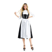 Dirndl Kleid für Damen mit Schnürmieder und Schürze