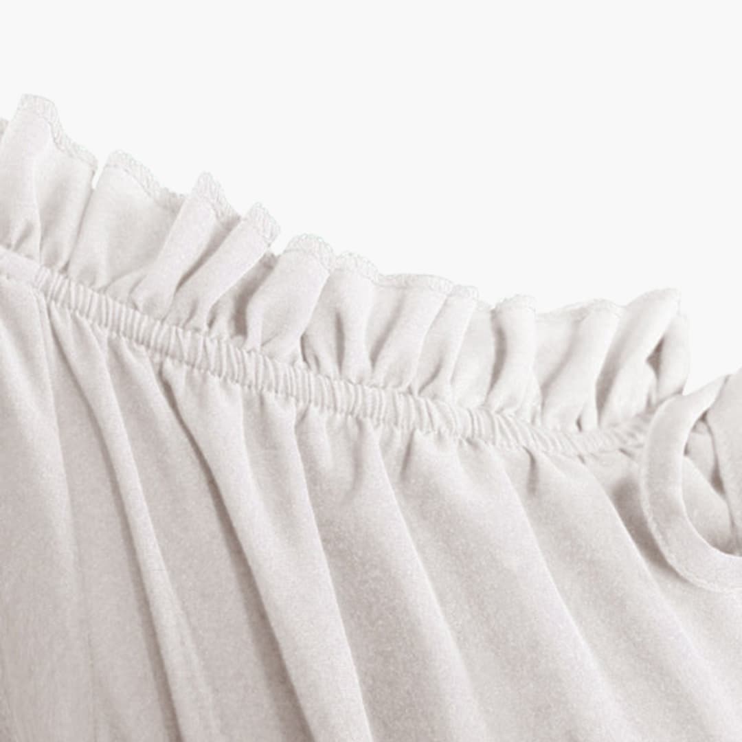 Dirndl kleid für Damen mit Puffärmeln und Rüschensaum
