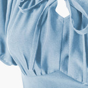 Dirndl kleid für Damen mit Puffärmeln und Rüschensaum